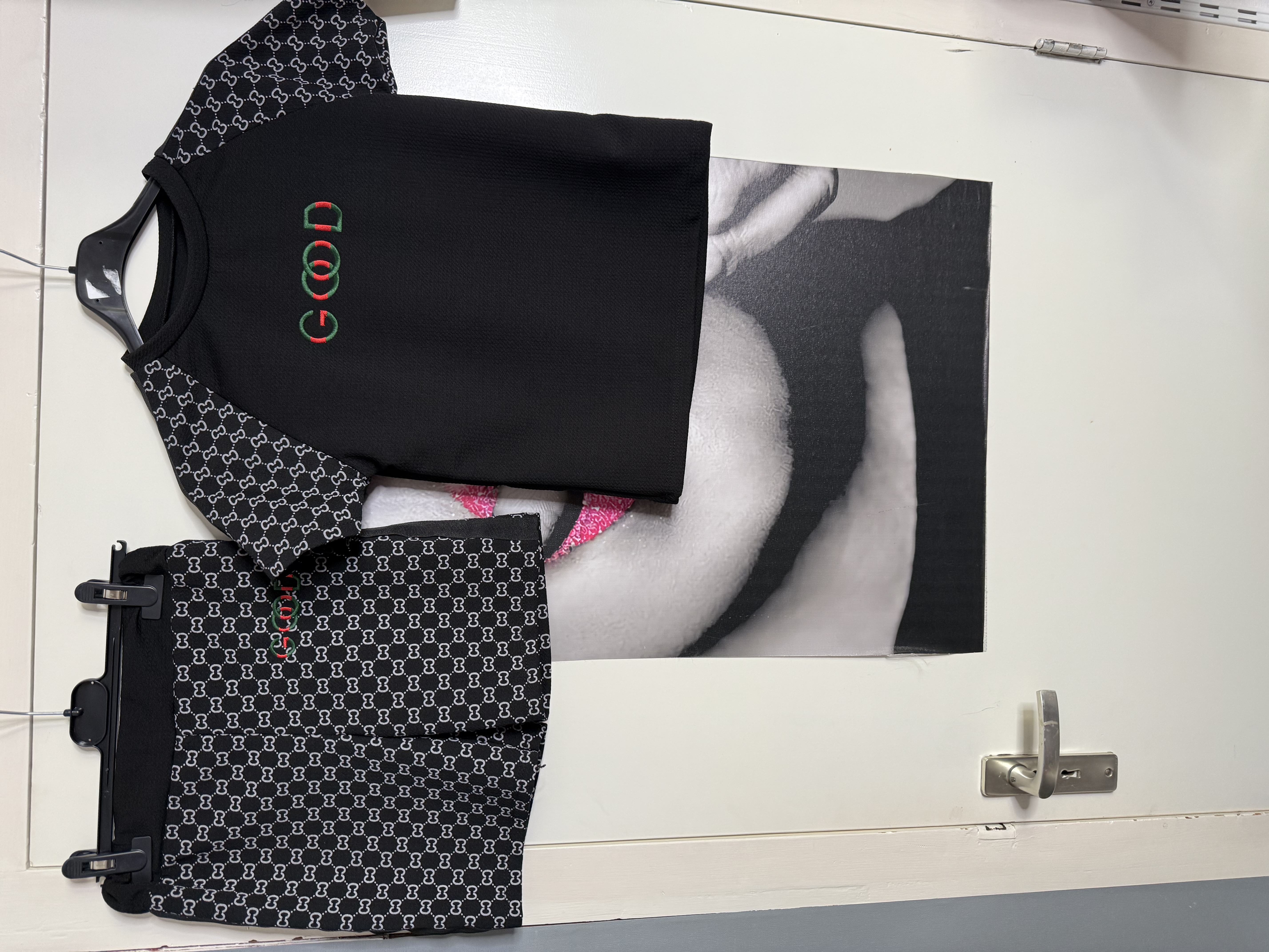 korte set kids zwart SALE